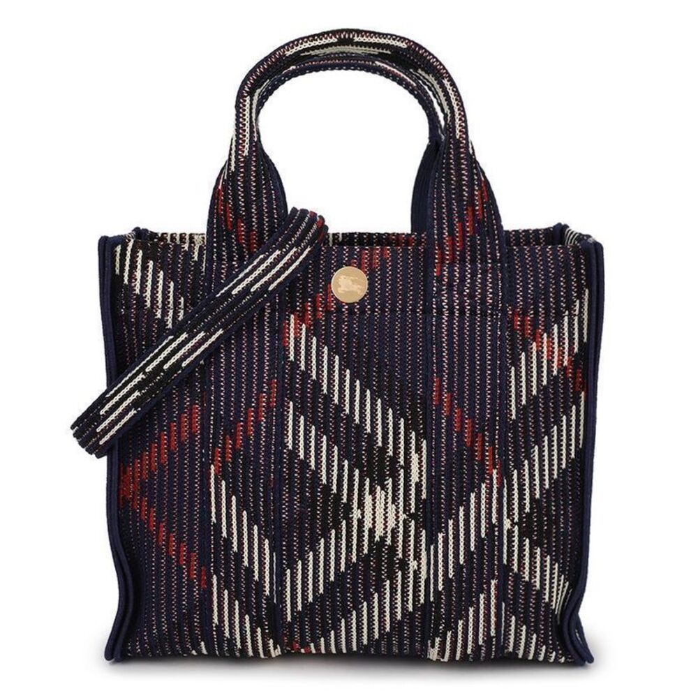 Mini Check Knit Tote Bag